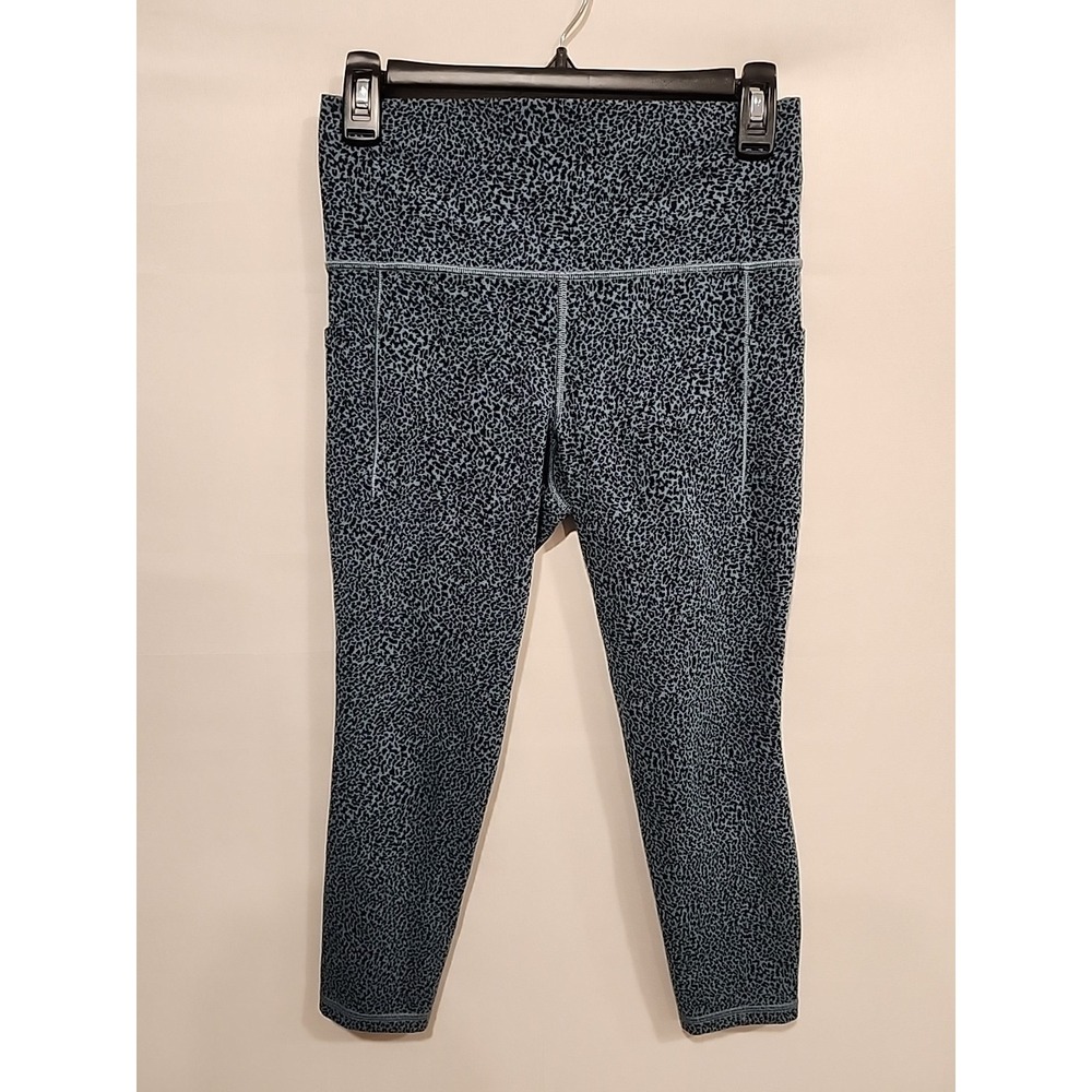 Athleta Salutation Stash II Textured Tight S/P Blue Green,‎ 21 Inseam Pockets